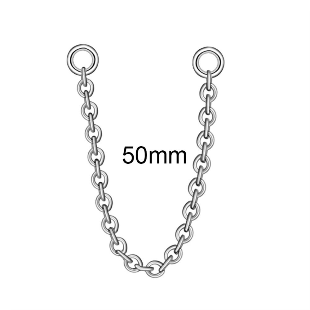 Body Jewelry And Earrings - Fashion Titanium Nose Chain Three Layer