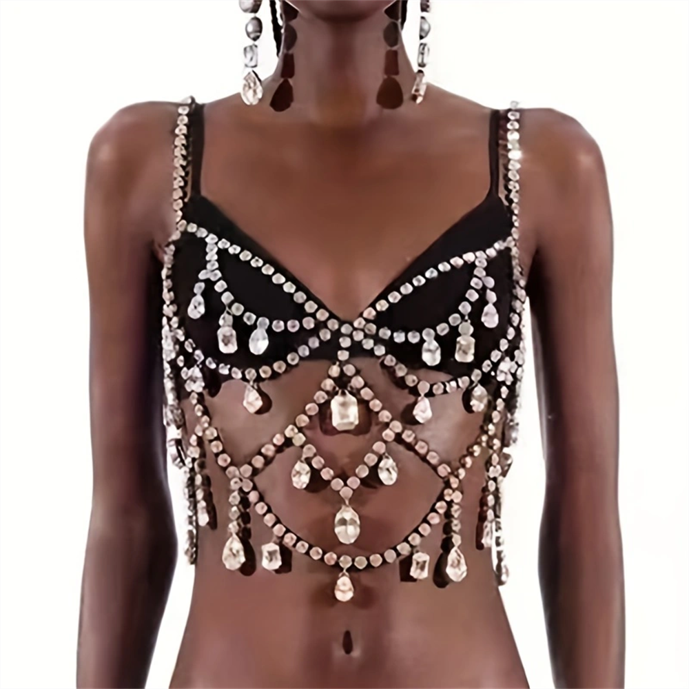 Body Jewelry Luxury - Fashion Shining Crystal Top Shorts Jewelry