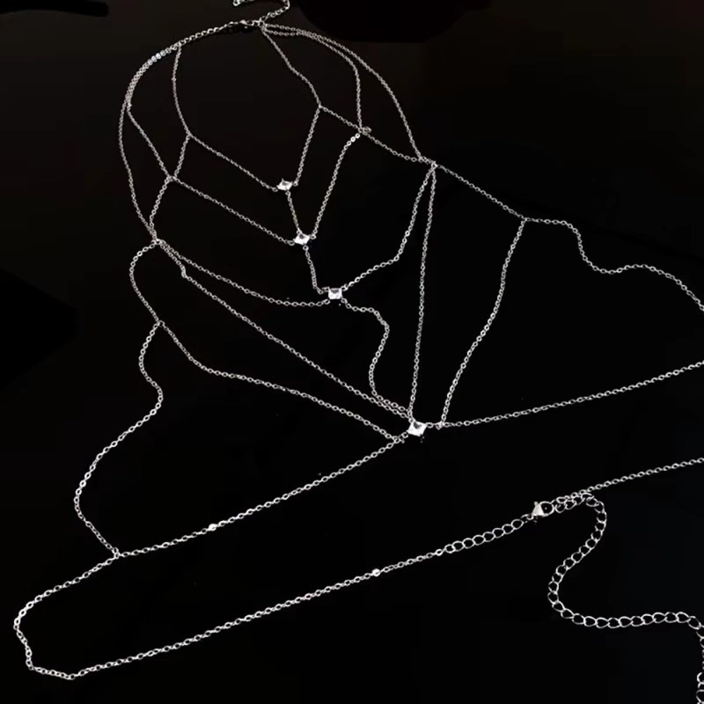 Body Jewelry Gold - Body Jewelry Glitter Rhinestone Bust Chain