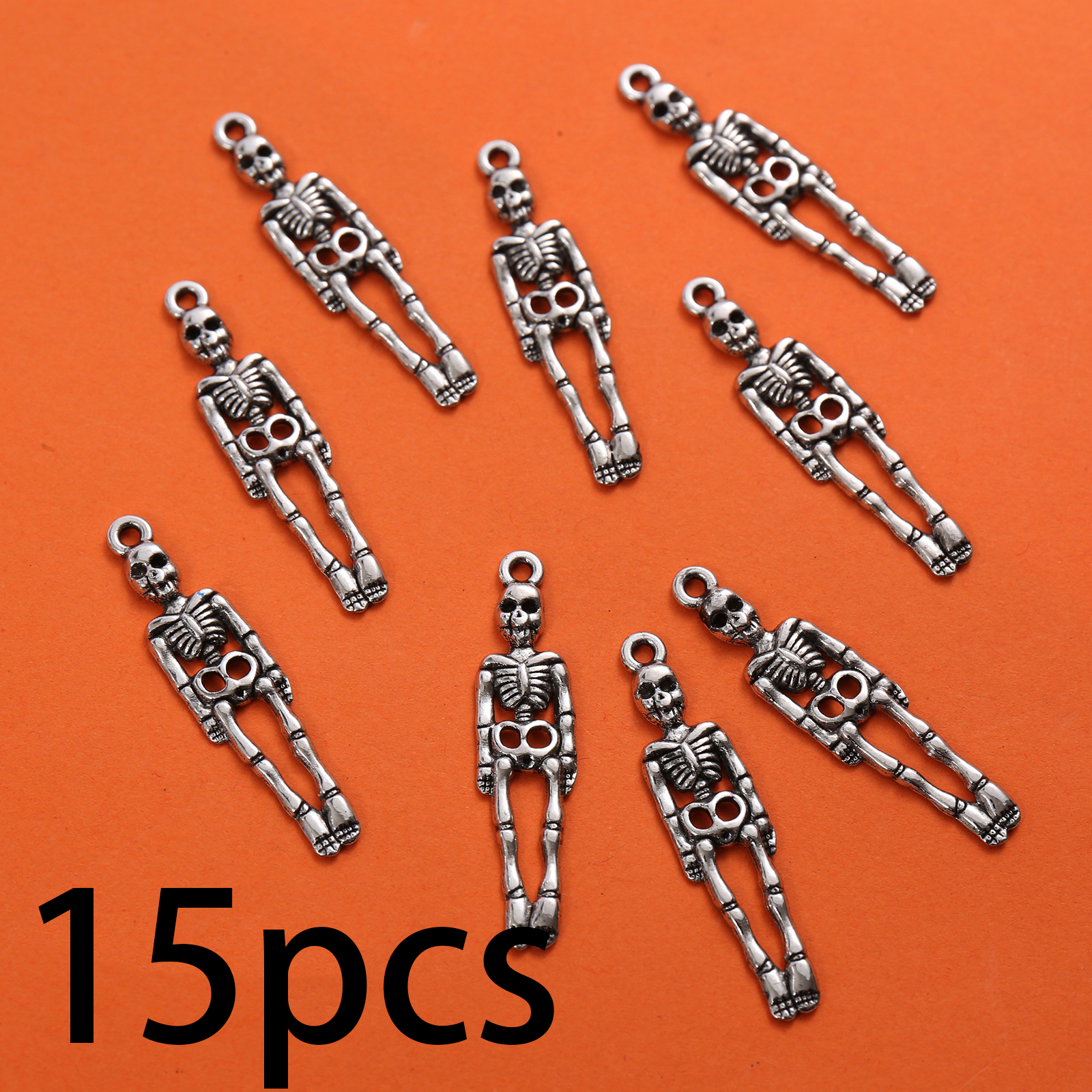 Body Jewelry And Earrings - 15-Piece Set of Full-Body Human Skeleton