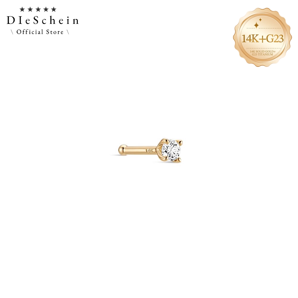 Yellow Body Jewelry - DIeSchein 14K Solid Gold Minimal Nose