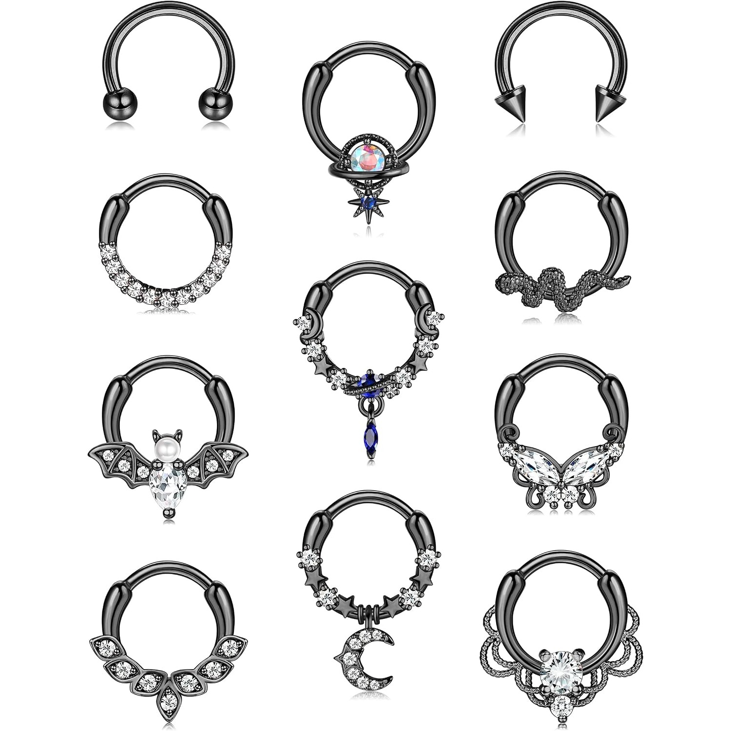 FASACCO Septum Rings Septum Pi - Body Jewelry For Sensitive Skin บทวิจารณ์และราคา