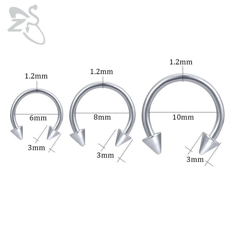 ZS Horseshoe 316L Surgical Ste - Zs Body Jewelry บทวิจารณ์และราคา
