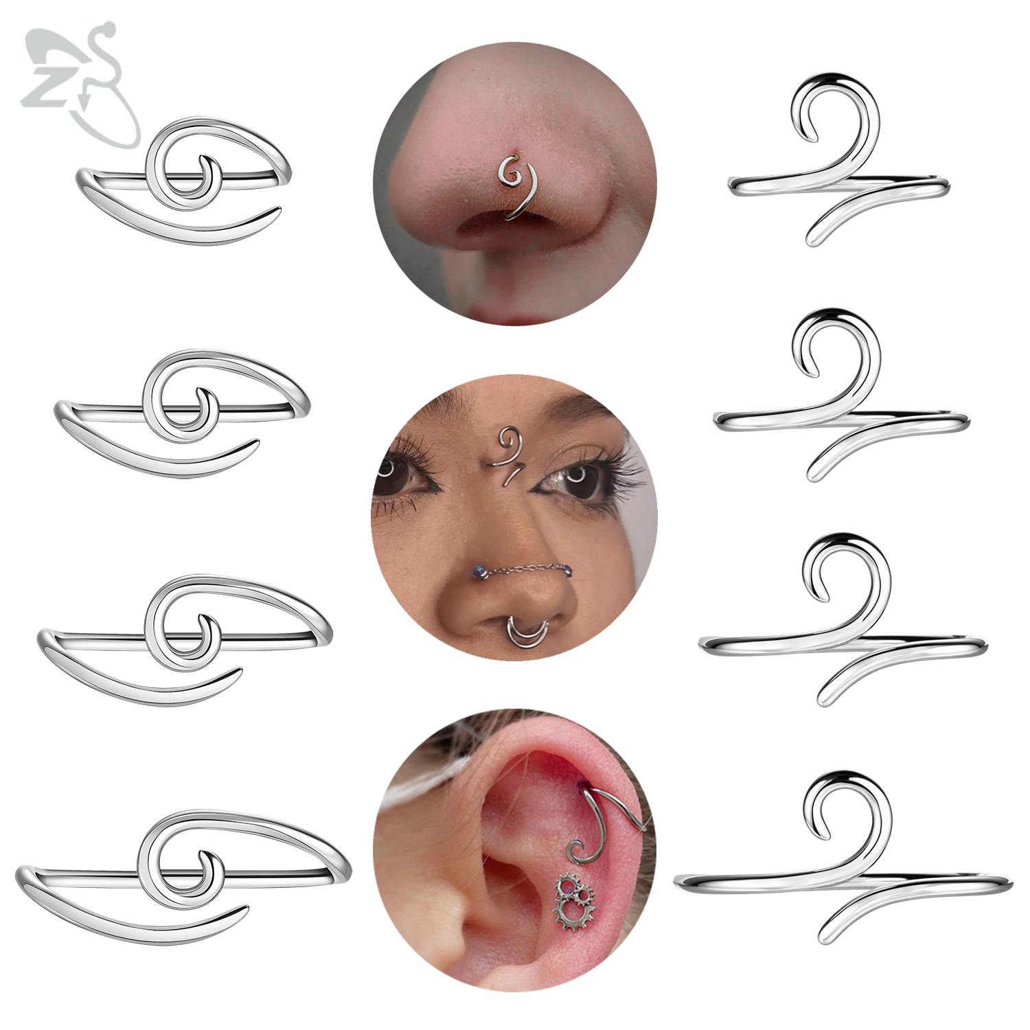 ZS 1 PC 16G 925 Sterling Silve - Zs Body Jewelry บทวิจารณ์และราคา