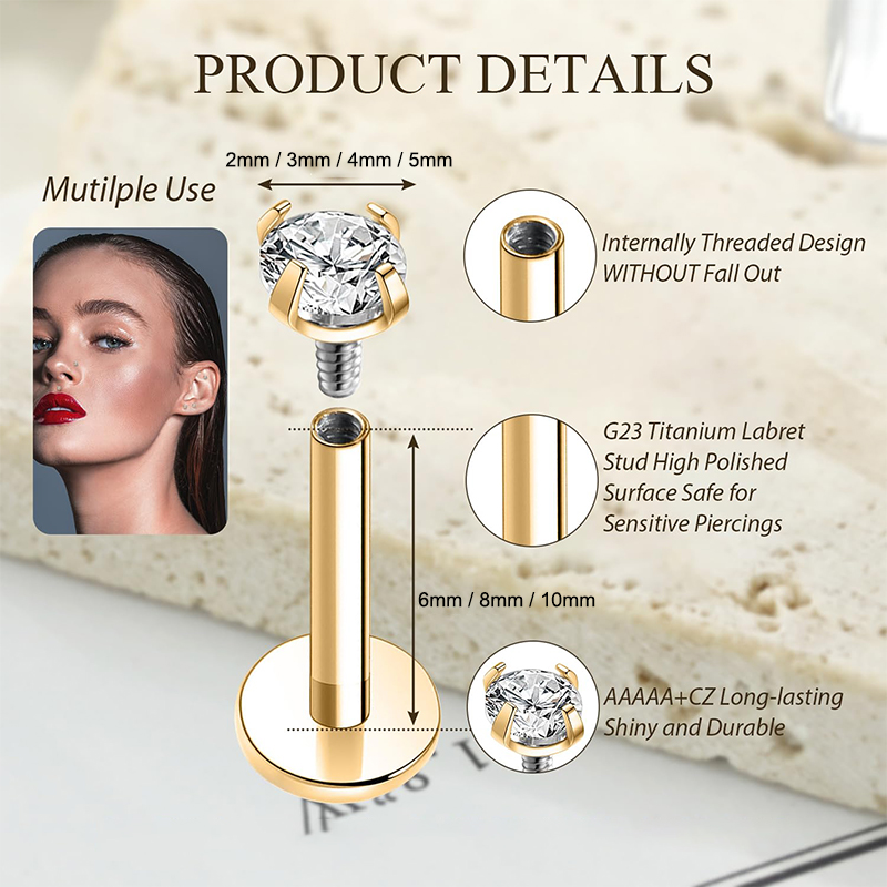 16G Titanium Internally Thread - Body Jewelry Titanium บทวิจารณ์และราคา