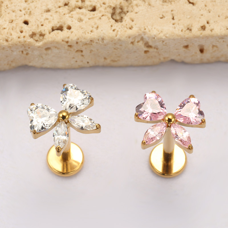 ASTM F136 TItanium Heart CZ Bo - Zoor Body Jewelry บทวิจารณ์และราคา
