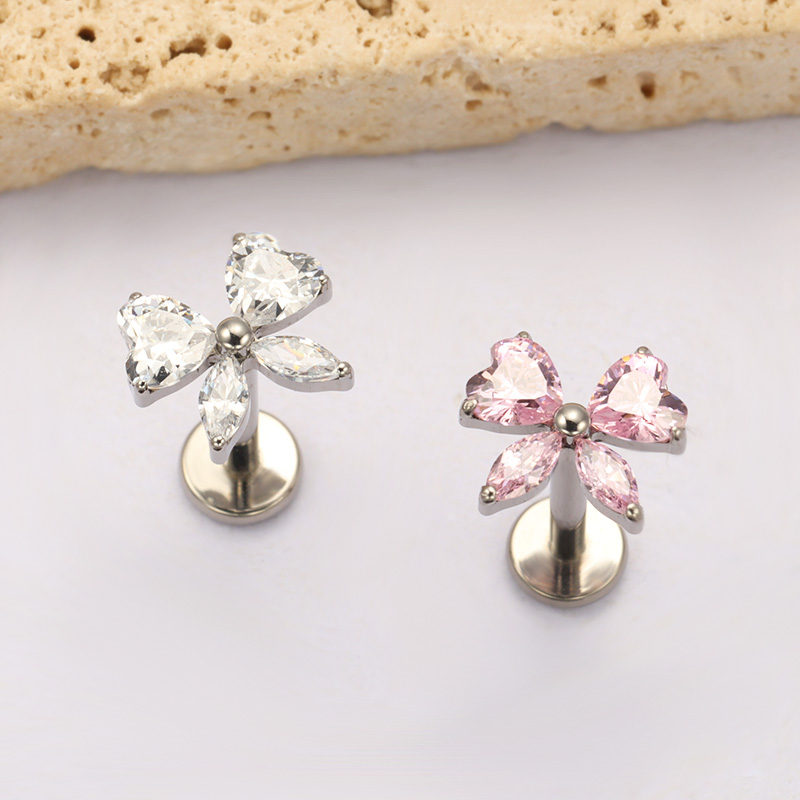 ASTM F136 TItanium Heart CZ Bo - Zoor Body Jewelry บทวิจารณ์และราคา