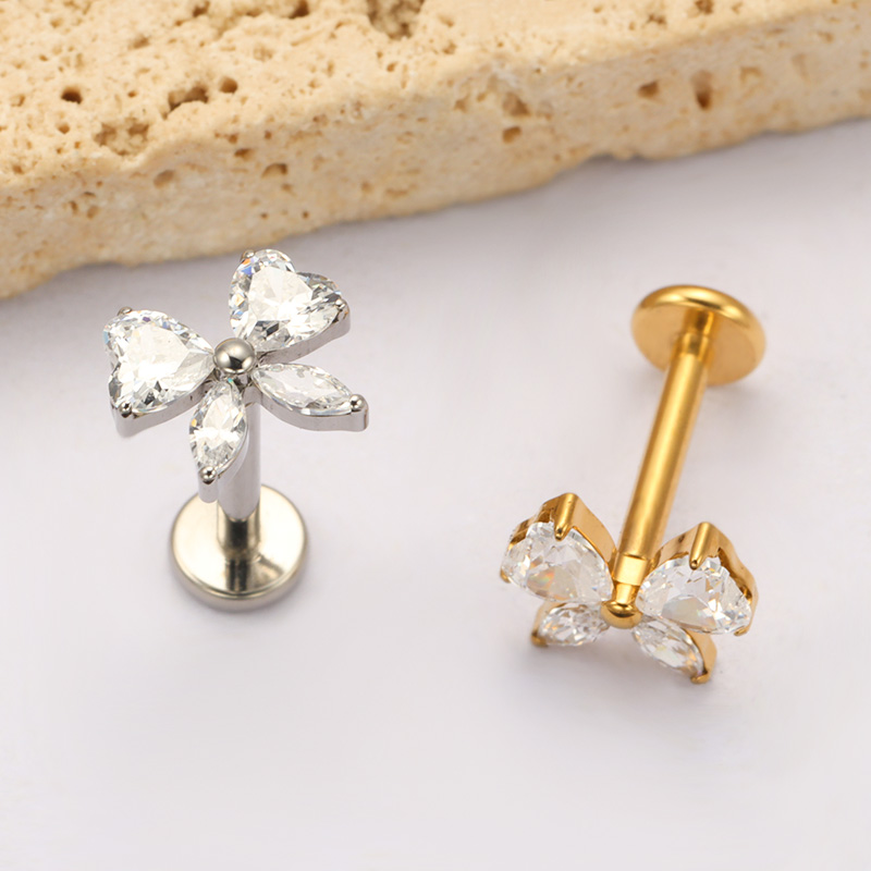 ASTM F136 TItanium Heart CZ Bo - Zoor Body Jewelry บทวิจารณ์และราคา