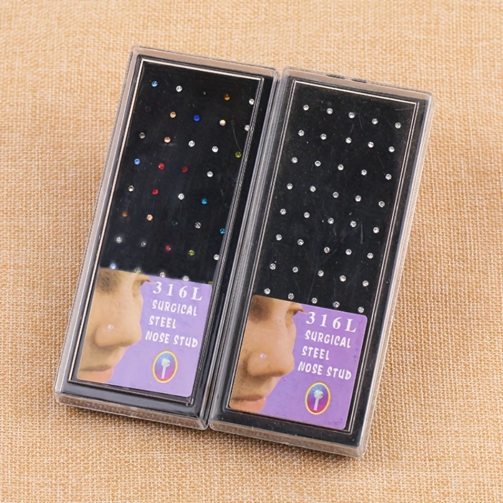 60pcs Nose Ring Set Stud Earri - Body Jewelry Store บทวิจารณ์และราคา