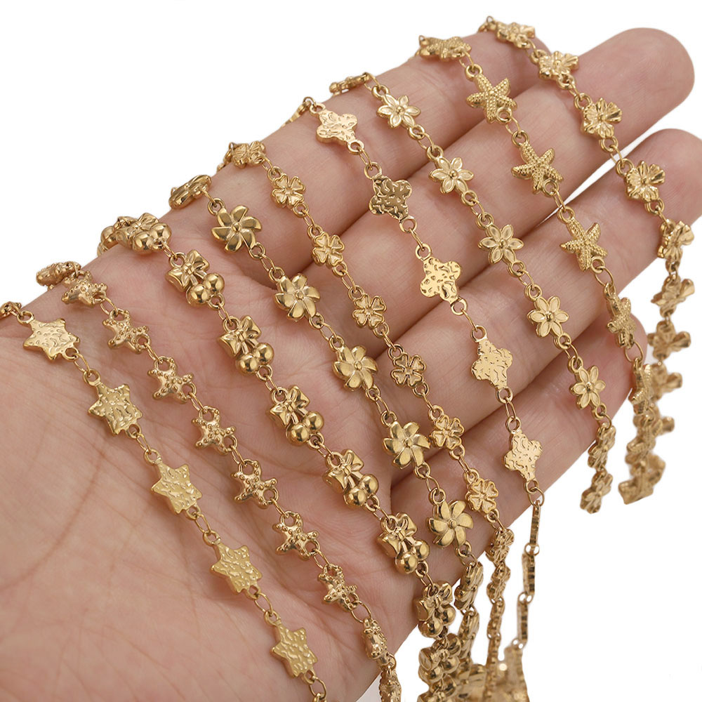 1Meter Stainless Steel Flower  - Body Chain Jewelry บทวิจารณ์และราคา