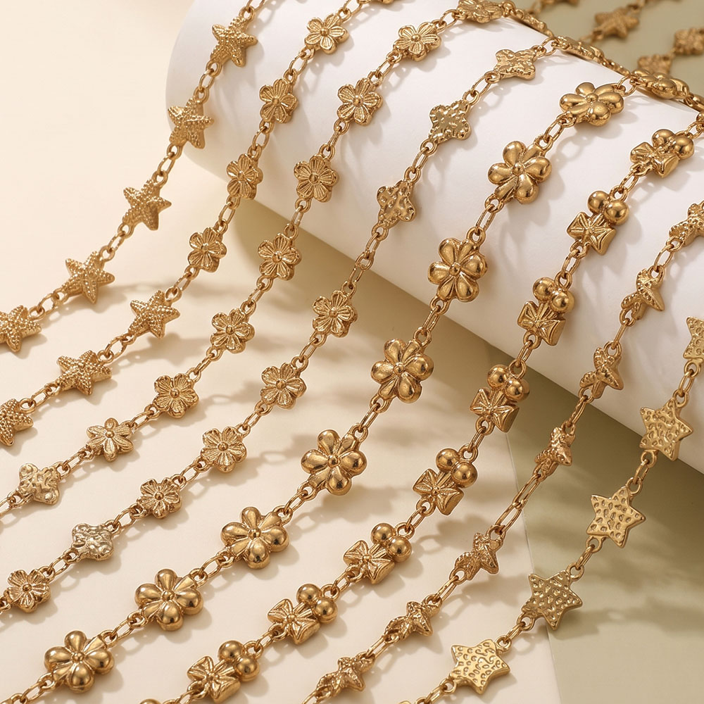 1Meter Stainless Steel Flower  - Body Chain Jewelry บทวิจารณ์และราคา