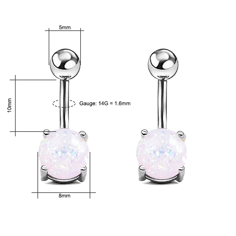 14G Belly Button Rings, Surgic - Body Jewelry For Sensitive Skin บทวิจารณ์และราคา