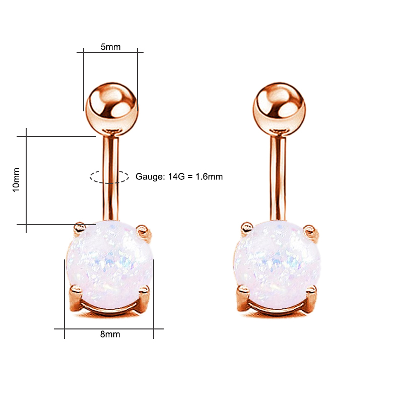 14G Belly Button Rings, Surgic - Body Jewelry For Sensitive Skin บทวิจารณ์และราคา
