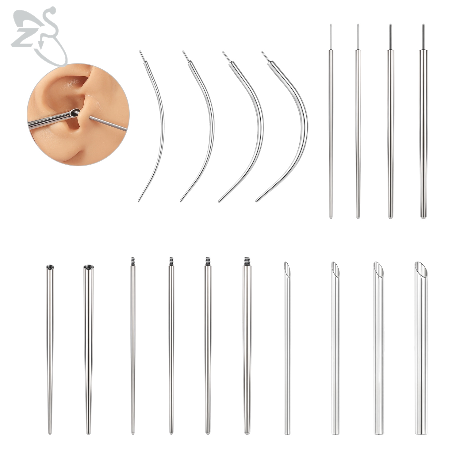 ZS 1 PC 14/16/18/20G Stainless - Zs Body Jewelry บทวิจารณ์และราคา