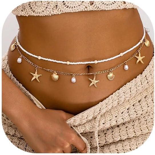Starfish Waist Chain Women Adj - Body Chain Jewelry บทวิจารณ์และราคา