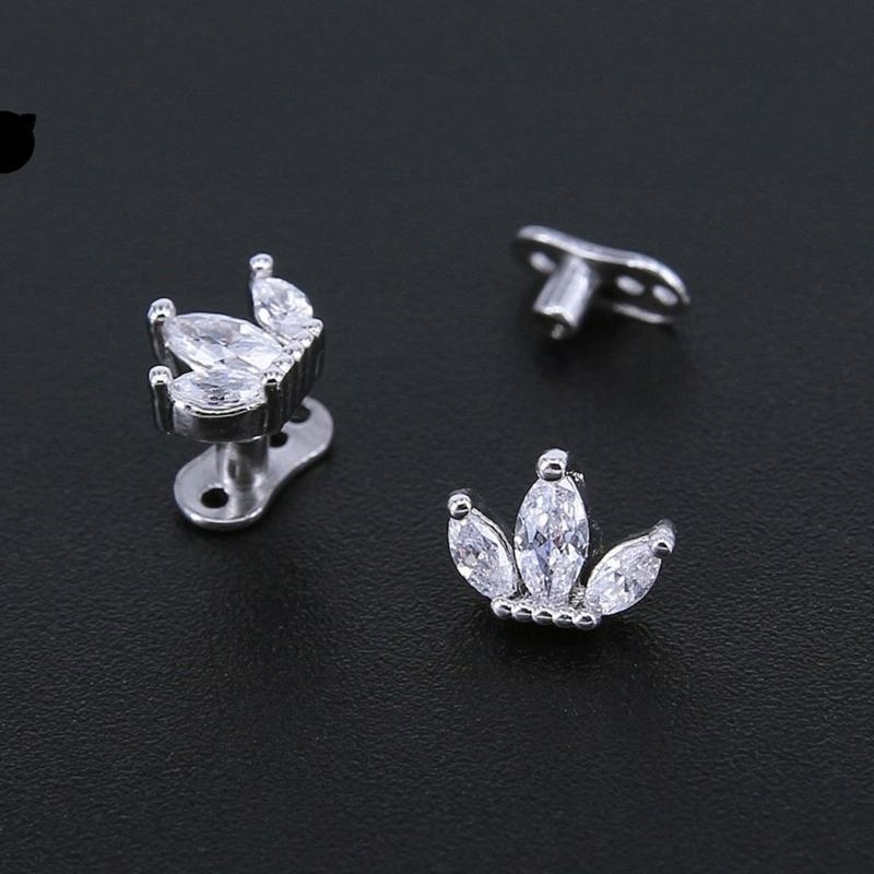 Fashionable Stainless Dermal A - Body Jewelry For Sensitive Skin บทวิจารณ์และราคา