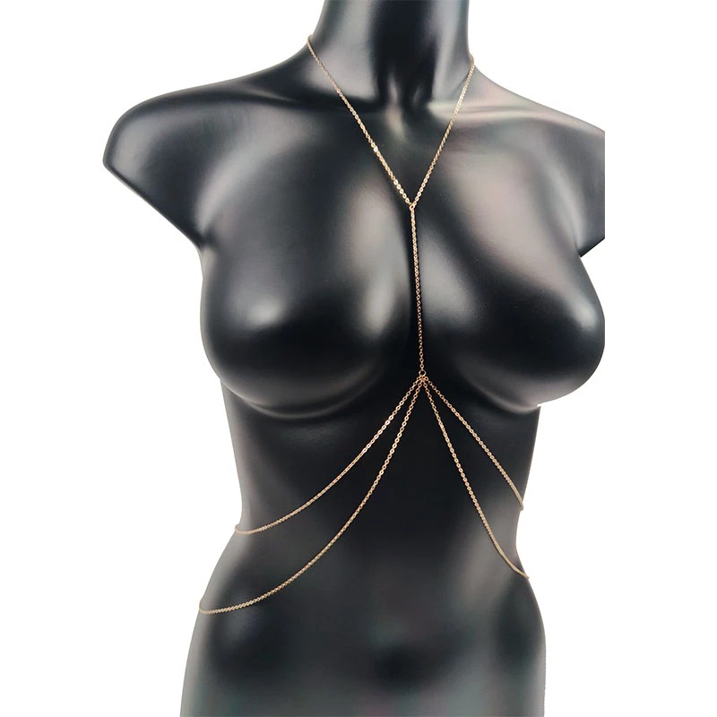 Body Jewelry Sexy Chest Chain  - Body Jewelry Luxury บทวิจารณ์และราคา