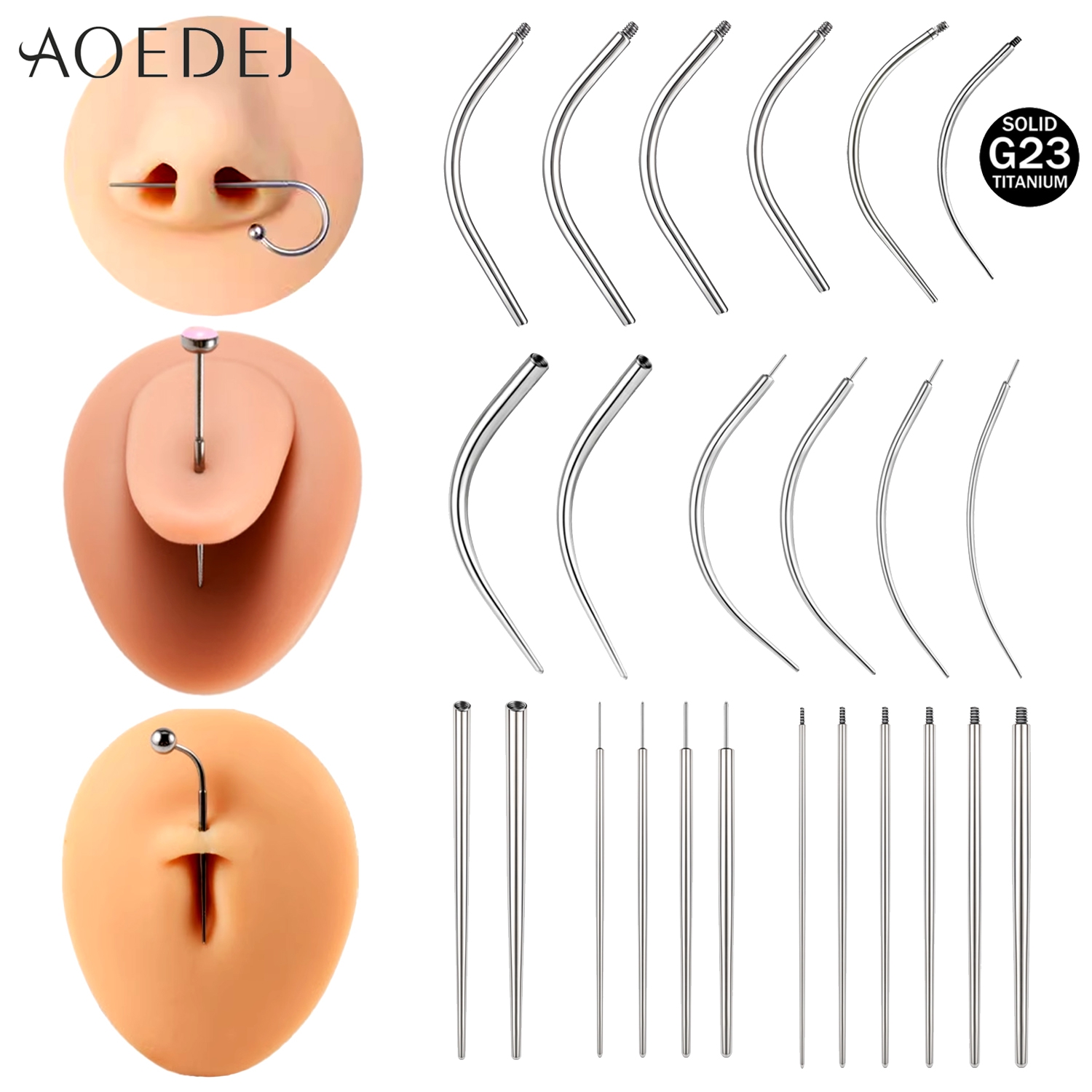 AOEDEJ 1 PC G23 Titanium Pierc - Zs Body Jewelry บทวิจารณ์และราคา