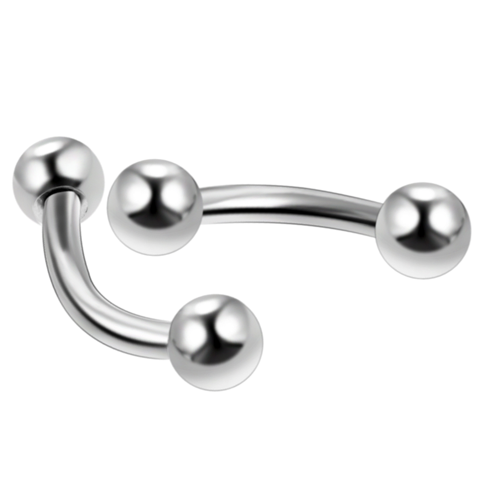10Pcs/lot Steel Eyebrow Banana - Zoor Body Jewelry บทวิจารณ์และราคา