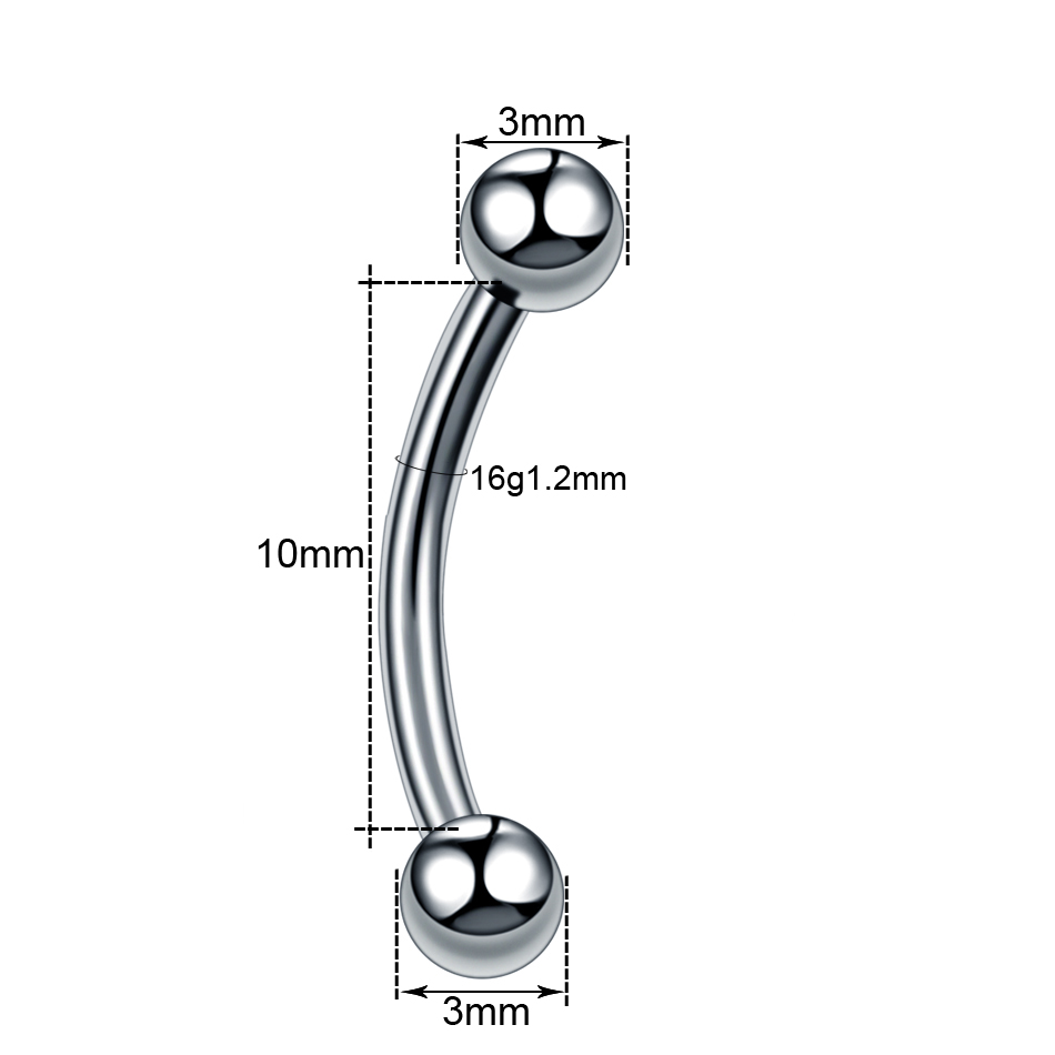 10Pcs/lot Steel Eyebrow Banana - Zoor Body Jewelry บทวิจารณ์และราคา