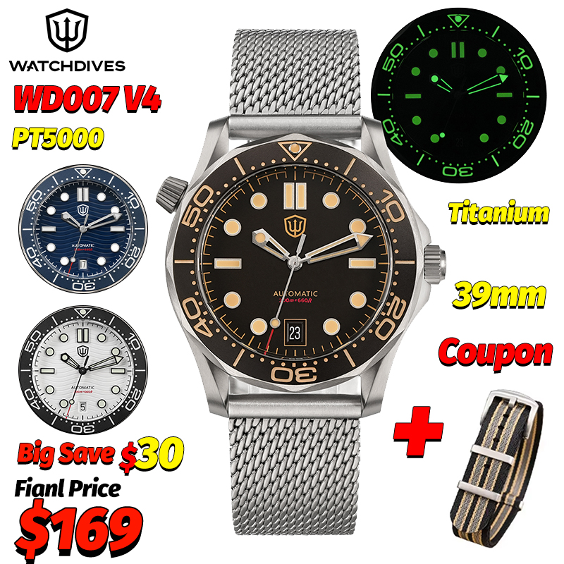 Watchdives Wd007 V4 39Mm NTTD  - Body Jewelry Titanium บทวิจารณ์และราคา