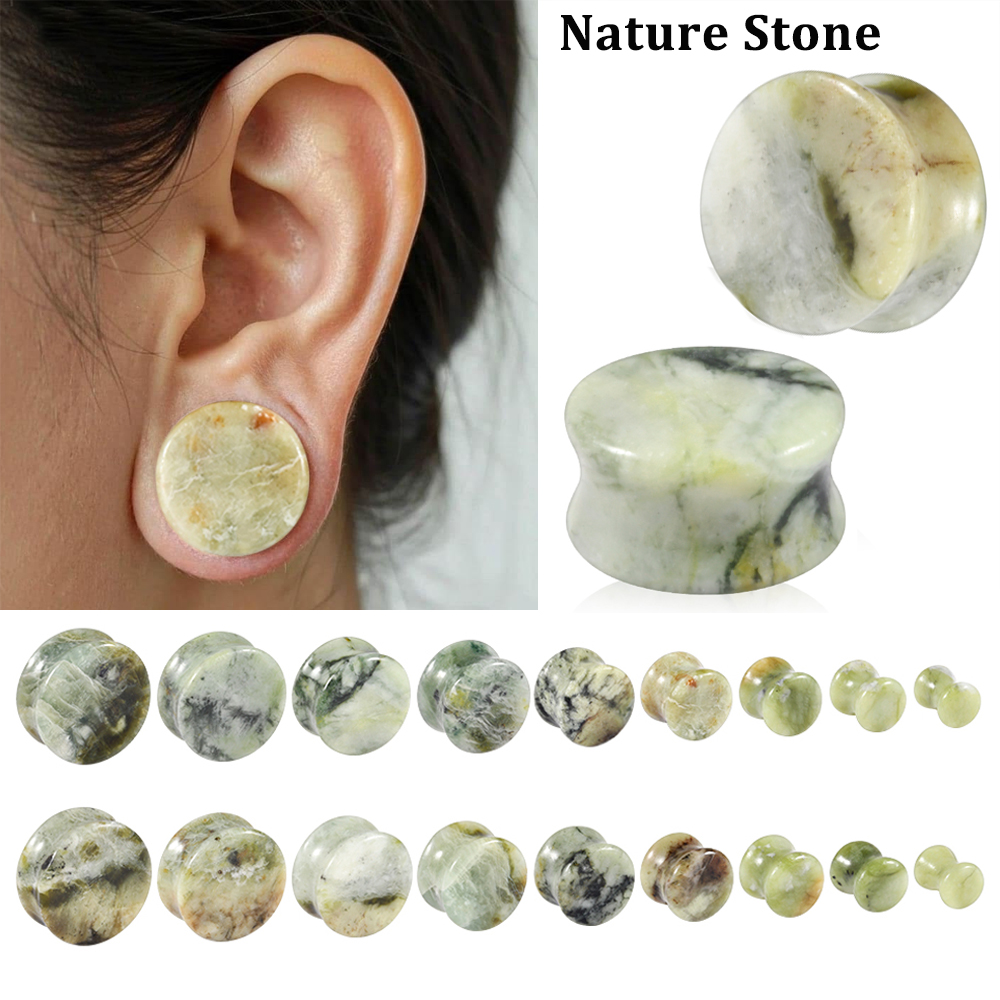 1-2PCS Nature Green-yellow Jad - Yellow Body Jewelry บทวิจารณ์และราคา