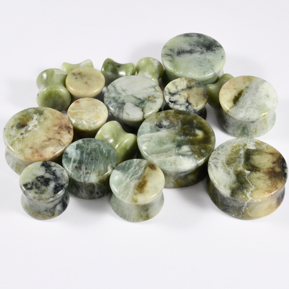 1-2PCS Nature Green-yellow Jad - Yellow Body Jewelry บทวิจารณ์และราคา