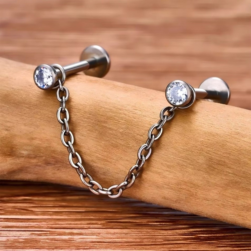 Fashion Titanium Nose Chain Th - Body Jewelry Titanium บทวิจารณ์และราคา