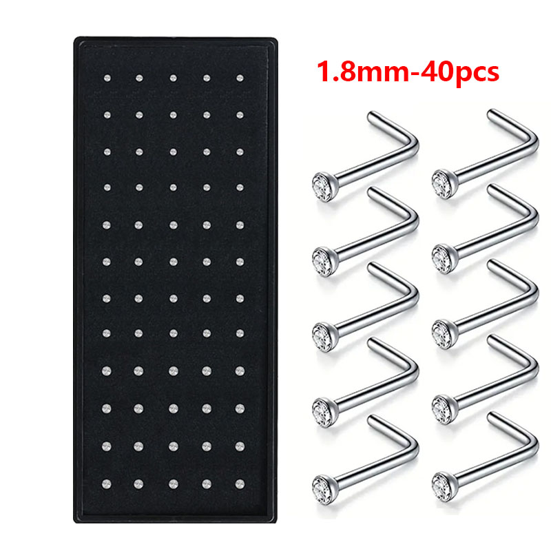 Hypoallergenic Nose Studs - Ti - Body Jewelry For Sensitive Skin บทวิจารณ์และราคา