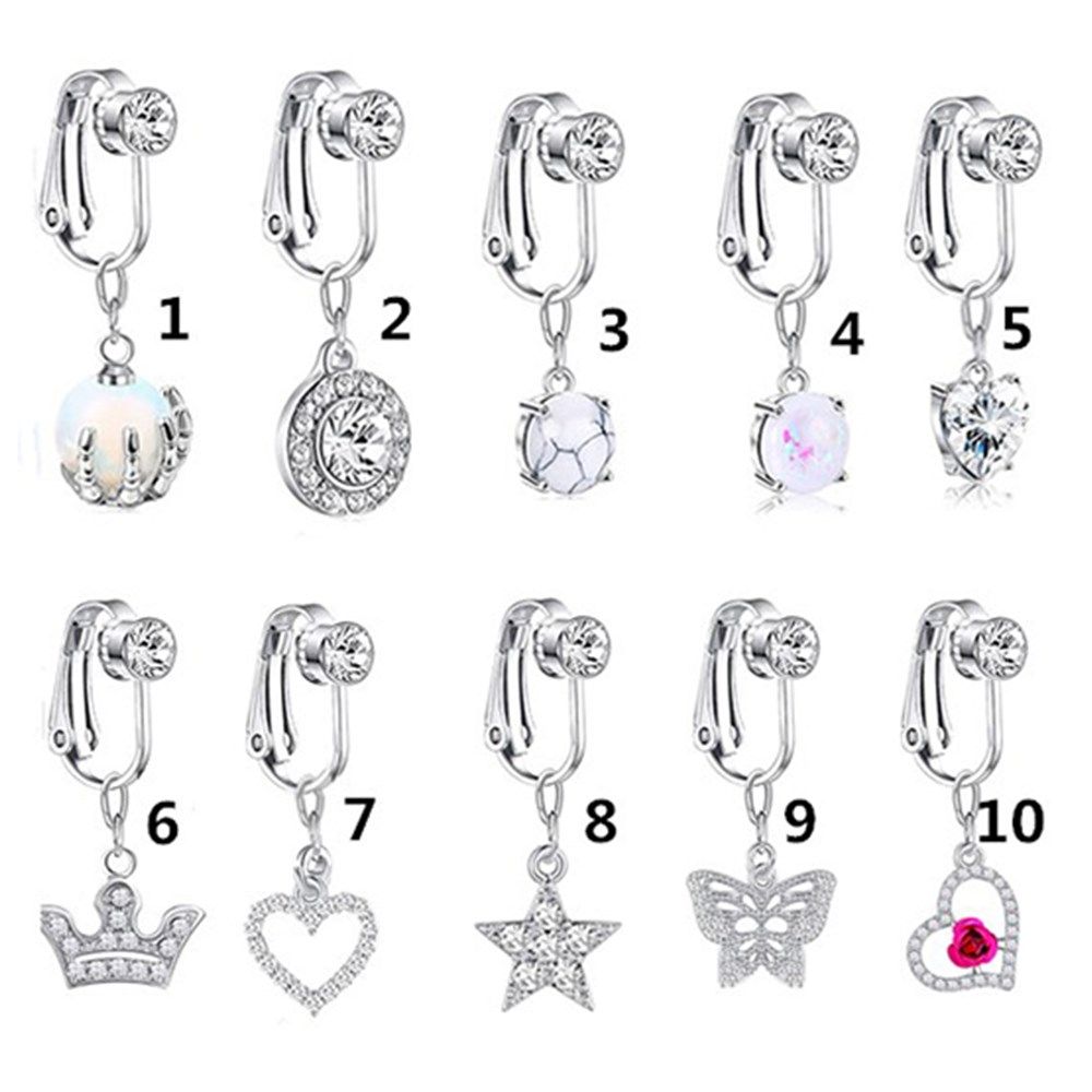 Accessories Clip On Earrings C - Body Jewelry And Earrings บทวิจารณ์และราคา
