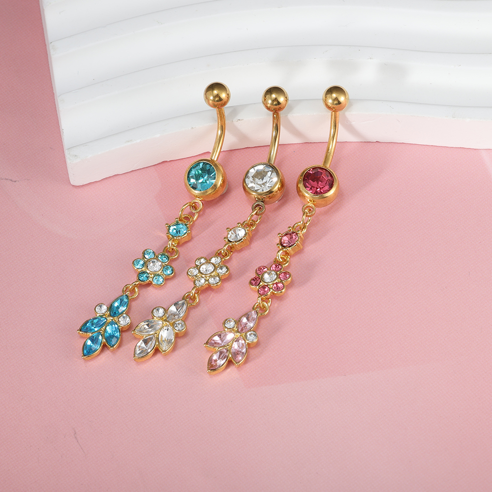 1pc Mixed Style Dangle Belly B - Body Jewelry Co บทวิจารณ์และราคา