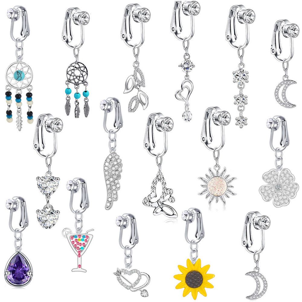 Faux Fake Belly Butterfly Fake - Body Jewelry And Earrings บทวิจารณ์และราคา