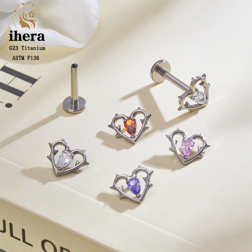 ASTM F136 Titanium Heart CZ Ea - Zoor Body Jewelry บทวิจารณ์และราคา