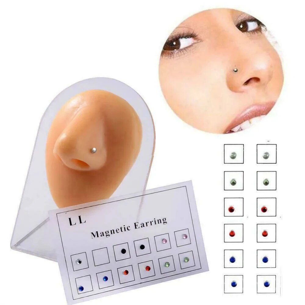 12PCS/Card Fake Cheater Non Pi - Body Jewelry And Earrings บทวิจารณ์และราคา