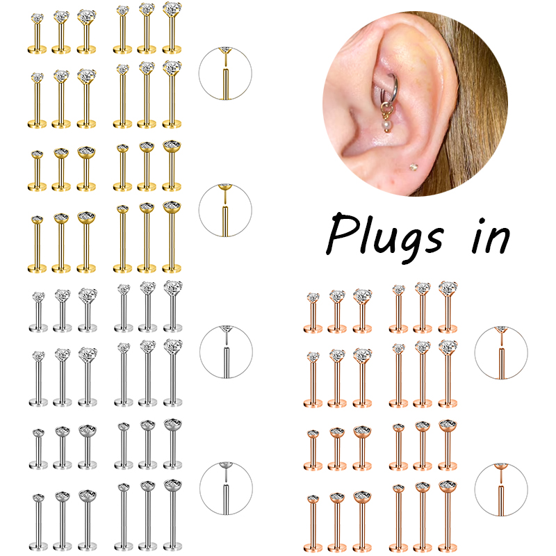 ZS 3PCS/LOT Stainless Steel Tr - Zs Body Jewelry บทวิจารณ์และราคา