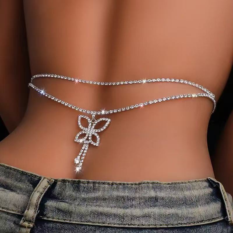 Luxury Rhinestone Double Chain - Body Jewelry Luxury บทวิจารณ์และราคา