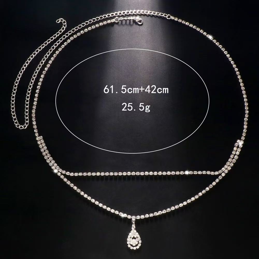 Luxury Rhinestone Double Chain - Body Jewelry Luxury บทวิจารณ์และราคา