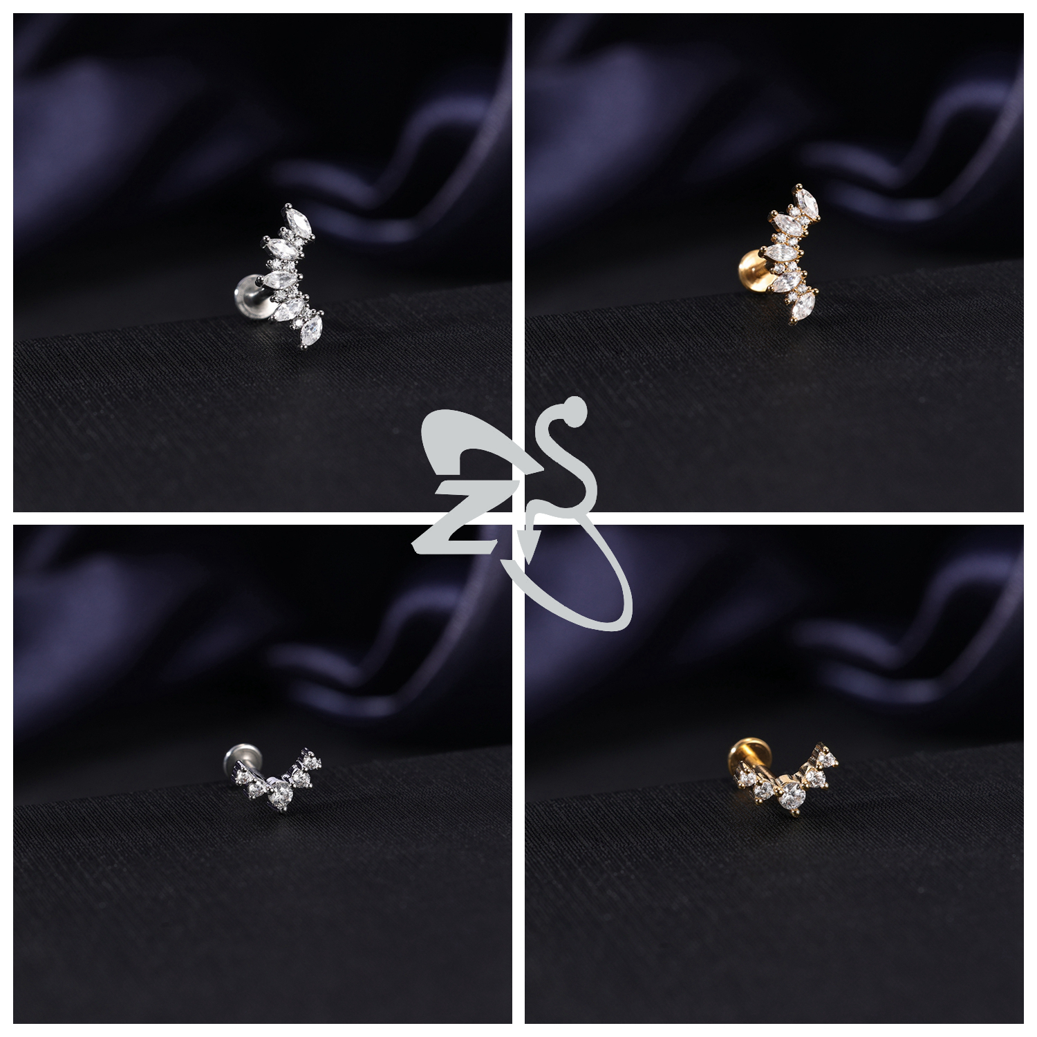 ZS 1 PC Gold Color 16G Stainle - Zs Body Jewelry บทวิจารณ์และราคา