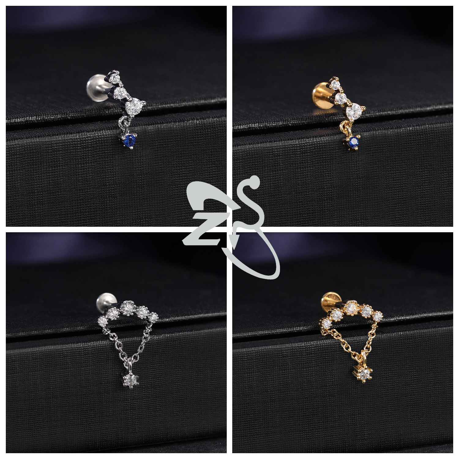 ZS 1 PC Gold Color 16G Stainle - Zs Body Jewelry บทวิจารณ์และราคา