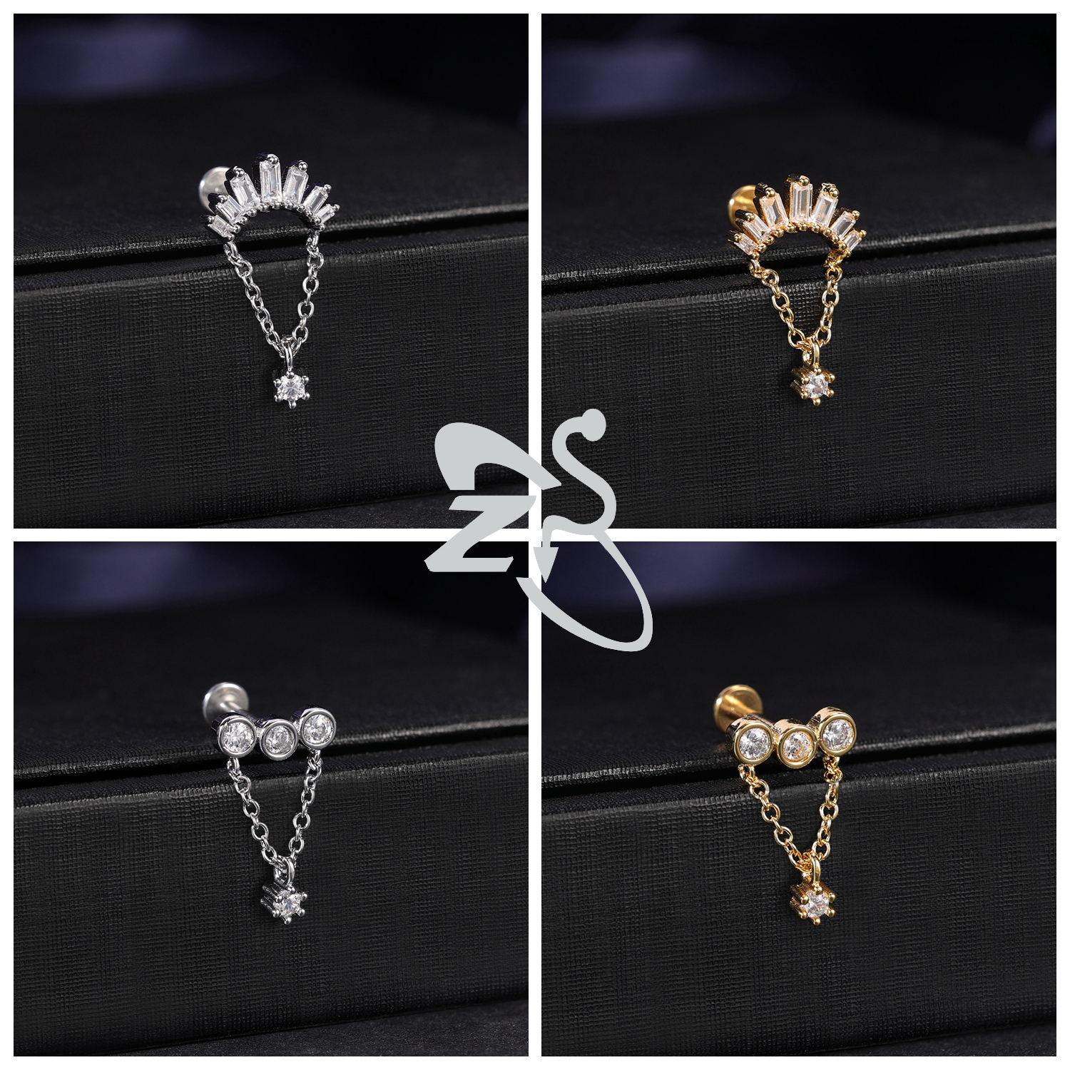 ZS 1 PC Gold Color 16G Stainle - Zs Body Jewelry บทวิจารณ์และราคา