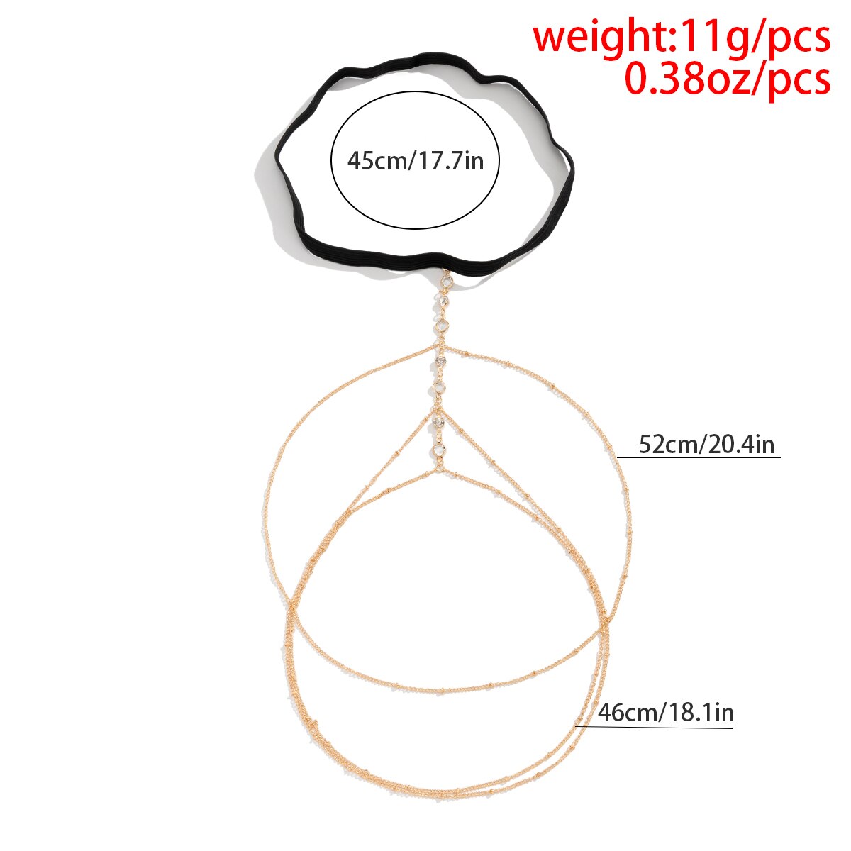 Boho Elastic Band Crystal Leg  - Body Jewelry Luxury บทวิจารณ์และราคา