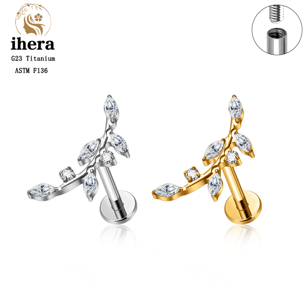 ASTM F136 Titanium 16G CZ Leaf - Zoor Body Jewelry บทวิจารณ์และราคา