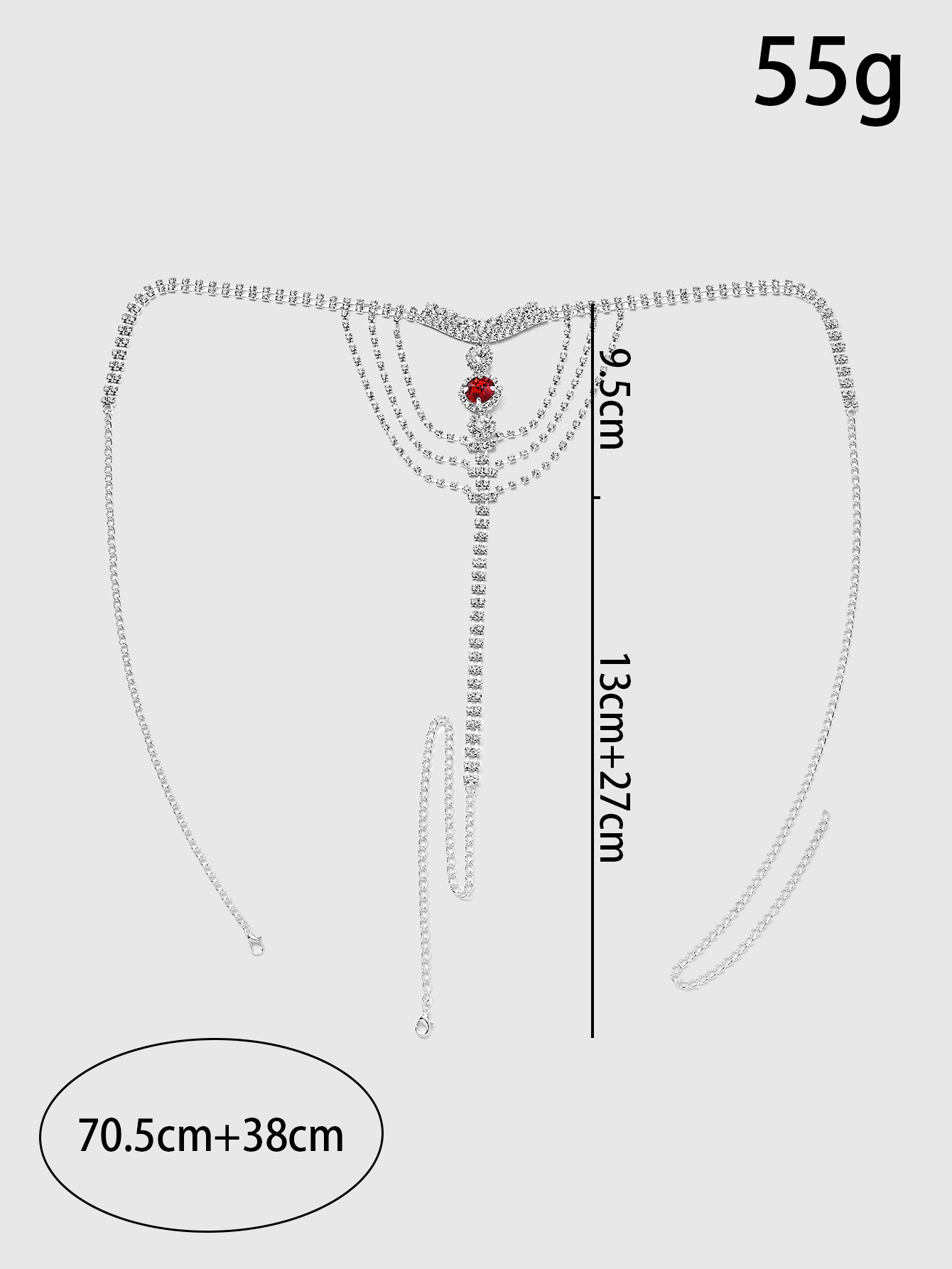 Crystal Rhinestone Body Chain  - Body Jewelry Ends บทวิจารณ์และราคา