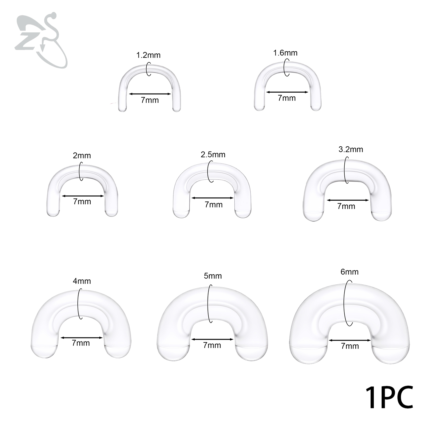 ZS 1PC 2G/4G/6G/8G/10G/12G/14G - Zs Body Jewelry บทวิจารณ์และราคา