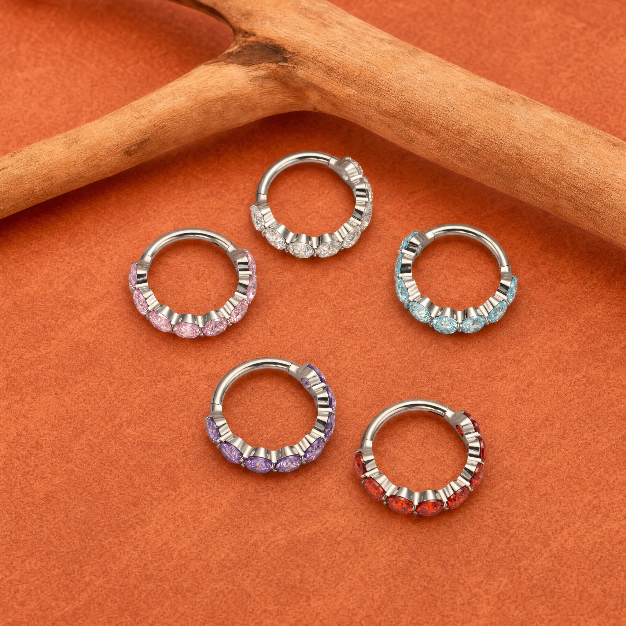 ZOOR F136 Titanium Luxury Zirc - Zoor Body Jewelry บทวิจารณ์และราคา