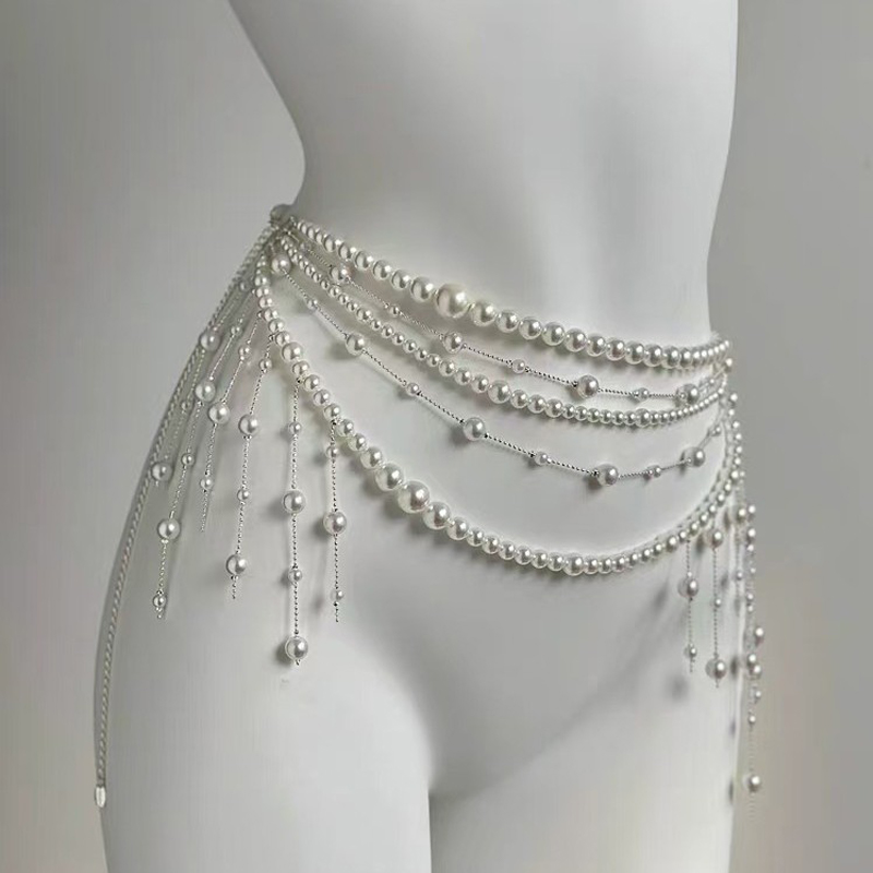 Ladies' Waist Chain Pearl Mult - Body Jewelry Brands บทวิจารณ์และราคา