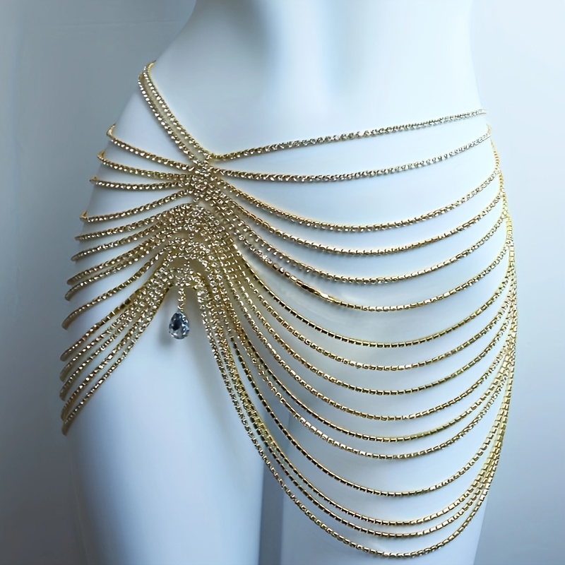 1PCS Sexy Shiny Tassel Crystal - Body Jewelry Luxury บทวิจารณ์และราคา