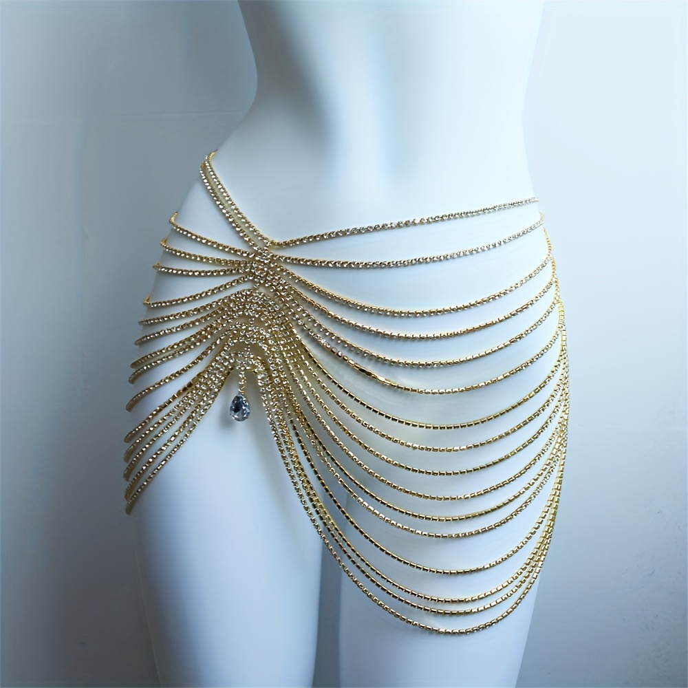 1PCS Sexy Shiny Tassel Crystal - Body Jewelry Luxury บทวิจารณ์และราคา