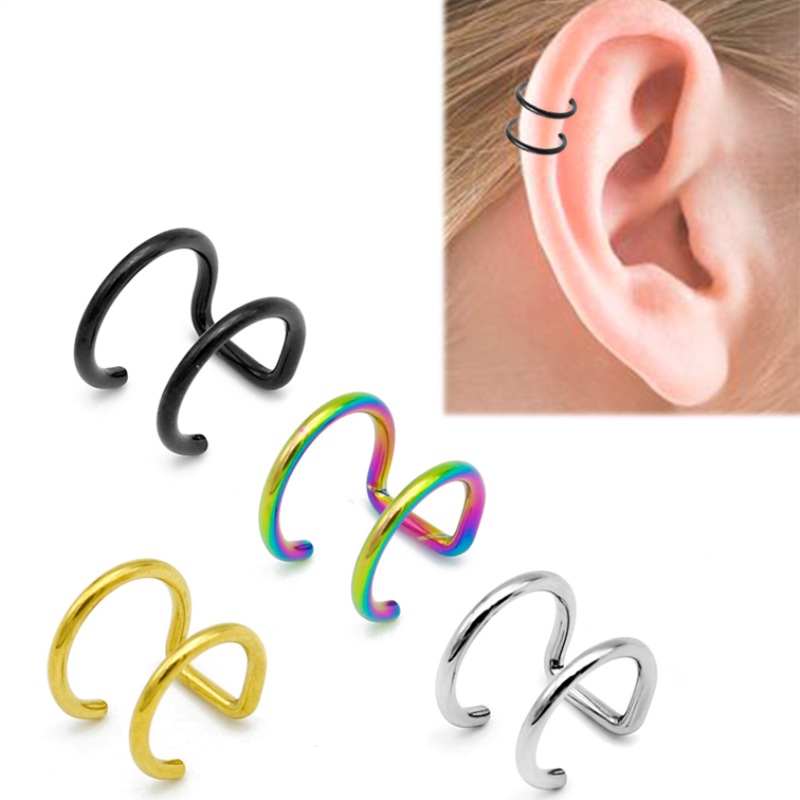 2Pcs 316L Stainless Steel Clip - Body Jewelry And Earrings บทวิจารณ์และราคา