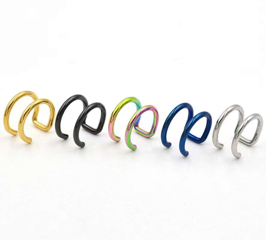 2Pcs 316L Stainless Steel Clip - Body Jewelry And Earrings บทวิจารณ์และราคา